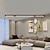 abordables Design linéaire-suspension led design ligne moderne 100cm chaîne en métal acrylique lampe suspendue réglable pour cuisine salle à manger salon bureau 110-240v