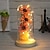tanie Dekoracyjne światła-prezenty ze słonecznika sztuczny słonecznik w szklanej kopule z paskiem świetlnym led na rocznicę urodzin dekoracje do domu wystrój sceny