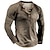 tanie Męskie koszulki casual-Męskie Koszula Henley Koszulka z długim rękawem Równina Henley Ulica Sport Długi rękaw Przycisk w dół Odzież Designerskie Podstawowy Codzienny Wygodny