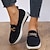 ieftine Mocasini de Damă-Pentru femei Adidași Slip-On-uri Mărime Plus Size Pantofi Augmentare Înălțime Pantofi Flyknit Zilnic Mers Culoare solidă Vară Piatră Semiprețioasă Cataramă Toc Drept Toc Platformă Vârf rotund Casual