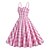 abordables Vestidos-Retro Antiguo 1950s Rockabilly Vestido de una línea Vestido swing Halter Cuadros A Cuadros A cuadros Guingán Disfraz Mujer Mascarada Casual Diario Despedida de Soltera Adulto Vestido Vestidos de