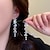 preiswerte Ohrringe-Damen Tropfen-Ohrringe Edler Schmuck Quaste Kostbar Stilvoll Luxus Ohrringe Schmuck Silber Für Hochzeit Party 1 Paar