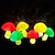 abordables Luces de camino y linternas-Luces de setas de jardín impermeables al aire libre solares 6led 8 modos de iluminación jardín césped patio villa pasarela patio paisaje decoración de vacaciones luz