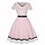 זול תחפושות מהעולם הישן-נקודות נקודות רטרו וינטג &#039;שנות החמישים שמלת קוקטייל שמלת שמלת וינטג&#039; שמלה מתרחבת באורך הברך בתוספת מידה שמלת קיץ למבוגרים לנשים