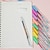 billiga måleri, teckning och konsttillbehör-6st regnbågsgradient gelpennor glitterfärger