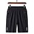 billige aktive shorts for menn-Herre Atletisk shorts Aktiv Shorts Casual shorts Snorer Elastisk midje Lomme med glidelås Helfarge Pustende Hurtigtørkende Kort Avslappet Daglig Ut på byen Stilfull Enkel Svart Blå Mikroelastisk