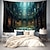 halpa Trippy -kuvakudokset-vedenalainen kirjasto riippuva kuvakudos seinä taide suuri kuvakudos seinämaalaus sisustus valokuva tausta peitto verho koti makuuhuone olohuoneen sisustus