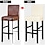 Χαμηλού Κόστους Κάλυμμα καρέκλας τραπεζαρίας-2 τμχ ελαστικό μαύρο σκαμπό μπαρ καρέκλα παμπ slipcover λευκό σκαμπό κάλυμμα πάγκος μαύρο για τραπεζαρία καφέ μπαρ σκαμπό ύφασμα ζακάρ με ελαστικό πάτο