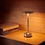 cheap Table Lamps-Aluminum Wireless Table Lamp Led Tri-color Touch Dimming Rechargeable Desktop Night Light LED Reading Lamp for Restaurant Hotel Bar Bedroom Decor Lighting