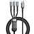 cheap Cell Phone Cables-100W Super Fast Charging Cable 3 in 1 Braided Data Cable for Xiaomi Huawei 6A Quick Charge Cable Support Data Transfer