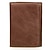 cheap Card Holders &amp; Cases-Vintage Genuine Leather Mens Trifold Wallet with Coin Pocket