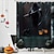 economico Tende da doccia di Halloween-Tenda da doccia horror di Halloween con ganci arredo bagno set di tende da doccia in tessuto impermeabile con confezione da 12 ganci in plastica scheletro zucca strega