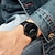זול שעוני קוורץ-גברים קווארץ מינימליסטי צג גדול ספורטיבי שעון יד זורח זמן עולמי קישוט עור רצועת נירוסטה שעון