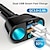 cheap Bluetooth Car Kit/Hands-free-QC3.0 Car Charger 12V/24V Dual USB Power Adapter Car Cigar Lighter Socket Type-C+QC3.0+2.4A Blue LED Digital Display 120W