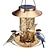 preiswerte Bodenlichter-Solar-Vogelhäuschen mit Außenbeleuchtung, Retro-Bronze-Eisen-Hängehäuschen für Wildvögel, wasserdichte Vogelhäuschen für den Garten im Innenhof