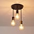 voordelige Inbouw- &amp; semi-inbouwmontage-kroonluchter, 3-licht retro semi-inbouw plafondlamp, plafondlamp voor trappen veranda hal hal keuken 110-240 v