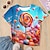 cheap Girl&#039;s 3D T-shirts-Girls&#039; 3D Graphic Cartoon T shirt Tee Short Sleeve 3D Print Summer Spring Active Fashion Cute Polyester Kids 3-12 Years Outdoor Casual Daily Regular Fit