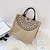 cheap Handbag &amp; Totes-Women&#039;s Handbag Tote Linen Shopping Daily Buckle Large Capacity Foldable Lightweight Solid Color Folk khaki