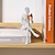 abordables Estatuas-Decoración de estantería de lectura, figurita de mujer leyendo, estilo de pensador de estatua de resina, figuritas de esculturas abstractas para decoración del hogar escritorio de estante de oficina