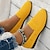 cheap Women&#039;s Slip-Ons &amp; Loafers-Women&#039;s Flats Slip-Ons Plus Size Flyknit Shoes Slip-on Sneakers Office Daily Walking Solid Color Embroidered Flat Heel Round Toe Casual Comfort Minimalism Elastic Fabric Loafer Dark Grey Black Yellow
