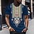 billiga herr 3d-tröja-Herr T-shirt Grafisk Färgblock Stam Rund hals Kläder 3D-tryck Utomhus Dagligen Kortärmad Mönster Mode Designer Etnisk