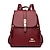 cheap Backpacks &amp; Bookbags-Women&#039;s Backpack Mini Backpack Outdoor Daily Solid Color PU Leather Adjustable Large Capacity Waterproof Buckle Zipper Wine Red Black White