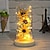 ieftine Lumini decorative-cadouri de floarea soarelui floarea soarelui artificială în dom de sticlă cu bandă de lumină LED pentru ziua de naștere aniversare decor acasă decor scenă