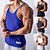 abordables camisetas y tanques activos para hombres-Hombre Camiseta sin mangas Running Top de ejercicio Camiseta Stripe-Trim Sin Mangas Camiseta Deportivo Ropa Deportiva Verano Algodón Transpirable Secado rápido Suave Aptitud física Desempeño