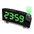 tanie Radia i zegary-zegary projekcyjne radio fm zakrzywiony ekran budzik cyfrowy wyświetlacz led ze ściemniaczem podwójny alarm z portem ładowania usb bateria zapasowa 12/24 godzin do ustawiania zegara