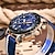 voordelige Quartz-horloges-LIGE Heren Quartz horloges Grote wijzerplaat Lichtgevend Kalender WATERDICHT Gewatteerd PU-leer PU-leer Horloge