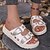 cheap Women&#039;s Sandals-Women&#039;s Sandals Slippers Wedge Sandals Flat Sandals Platform Sandals Daily Leopard Snake Summer Rivet Flat Heel Open Toe Punk Fashion Casual PU Loafer Buckle Leopard Print Snake pattern Black