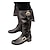 cheap Historical &amp; Vintage Costumes-Vintage Medieval Renaissance Shoes Flat Jazz Boots Pirate Viking Men&#039;s Women&#039;s Unisex Cosplay Costume Halloween Casual Daily LARP Shoes