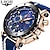 levne Quartz hodinky-LIGE Muži Křemenný Velký ciferník Svítící Kalendář VODĚODOLNÝ Z umělé kůže PU kůže Hodinky