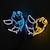 economico Illuminazione di Props di Halloween-luce al neon led maschera led maschera spaventosa di halloween cosplay party masque maschere mascherate costume di halloween carnevale bagliore oggetti di scena per feste