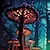preiswerte Blacklight -Wandteppiche-Trippy Magic Mushroom Schwarzlicht-Wandteppich, UV-reaktiver nebliger Pilz, psychedelischer hängender Wandteppich, Wandkunst-Wandbild für Wohnzimmer und Schlafzimmer