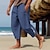 ieftine pantaloni de in-Bărbați Pantaloni de in Pantaloni de vară Pantaloni de plajă Cordon Talie elastică Picior cu fermoar Simplu Confort Respirabil Casual Zilnic Concediu Amestec de Lână / Bumbac Modă Stil Clasic Negru