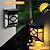 お買い得  屋外用ウォールライト-ソーラーフェンスライト屋外 LED ウォールライト防水ワイヤレスステップ装飾照明ランプデッキ階段パティオ庭通路風景