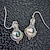cheap Trendy Jewelry-moonstone retro earrings    fashion thai silver colorful gemstone ear hook ear jewelry