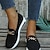 ieftine Mocasini de Damă-Pentru femei Adidași Slip-On-uri Mărime Plus Size Pantofi Augmentare Înălțime Pantofi Flyknit Zilnic Mers Culoare solidă Vară Piatră Semiprețioasă Cataramă Toc Drept Toc Platformă Vârf rotund Casual
