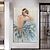 cheap People Paintings-Oil Painting Handmade Hand Painted Wall Art Modern Wear Wedding Dress Women Picture Home Decoration Decor Rolled Canvas No Frame Unstretched