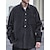 preiswerte Herren-Oberhemden-Herren Cordhemd Hemdjacke Overshirt Einfach Outdoor Täglich Schwarz Kaffee Grau Langarm Revers Frühling &amp; Herbst Bekleidung Tasche