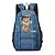economico Zaini per Bambini e Adolescenti-Zaino in denim con stampa 3D di gatto per bambini: grazioso zaino scolastico a forma di animale con grande capacità e design divertente per ragazzi e ragazze.