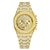 cheap Quartz Watches-Gold Watch For Men Luxury Diamond Big Wrist Quartz Watches With Calendar Bussiness Hip Hop Large Male Hand Clock Dropshipping