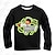 billige drenges 3d t-shirts-Drenge 3D Grafisk Tegneserie Dinosaurus T-shirt Langærmet 3D-udskrivning Sommer Forår Efterår Sport Mode Gade Polyester Børn 3-12 år Skole udendørs Afslappet Regulær
