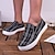 cheap Women&#039;s Slip-Ons &amp; Loafers-Women&#039;s Slip-Ons Canvas Shoes Comfort Shoes Outdoor Daily Plaid Summer Flat Heel Round Toe Elegant Casual Comfort Walking Canvas Loafer Black White