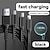baratos Cabos de telemóvel-Cabo de carregamento múltiplo 3,9 pés USB A para Lightning / micro / USB C 5 A Cabo para Carregador Carga Rápida Alta transferência de dados Trançado de Nylon Durável 3 em 1 Para Macbook iPad Samsung