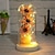 ieftine Lumini decorative-cadouri de floarea soarelui floarea soarelui artificială în dom de sticlă cu bandă de lumină LED pentru ziua de naștere aniversare decor acasă decor scenă