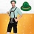 billige oktoberfest antrekk-Oktoberfest øl Kostume lederhosen قميص bayerske Tysk München Enger Herre Tradisjonell stil klut Genser Shorts Hatt