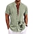 billige Hawaii-skjorte til mænd-Herre Skjorte Kokos palme Grafiske tryk Høj krave Blå Grøn Kakifarvet Lyseblå Grå udendørs Gade Kortærmet Trykt mønster Tøj Mode Gade Designer Afslappet
