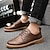 cheap Men&#039;s Oxfords-Men&#039;s Oxfords Derby Shoes Brogue Dress Shoes Classic Sneakers Business Casual Wedding Daily Faux Leather Breathable Comfortable Slip Resistant Lace-up Black Brown Spring Fall